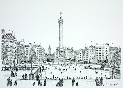 Phillip Bissel, Trafalgar Square II - Unframed